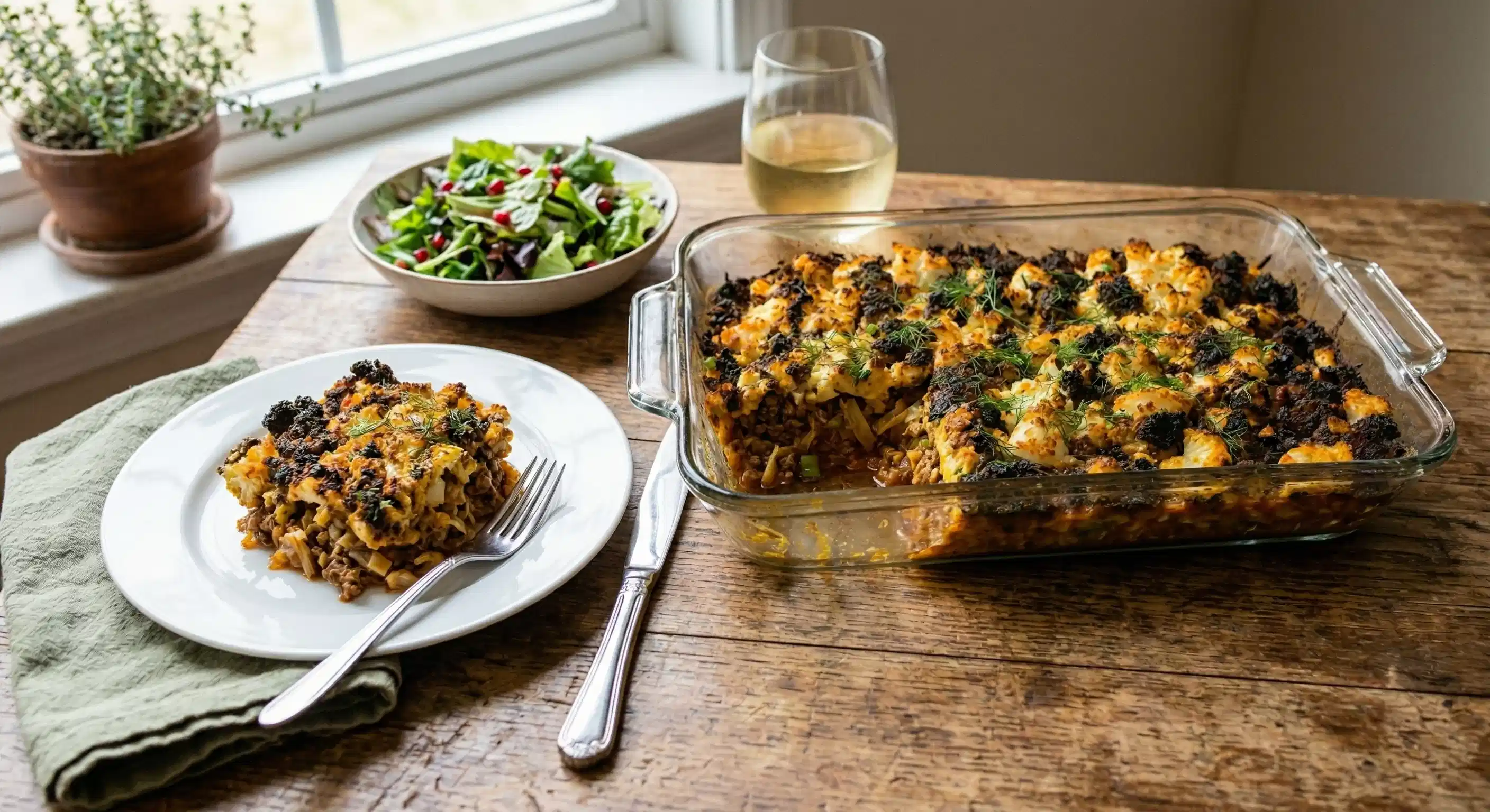 SPICY CREAMY BEEF & CABBAGE BAKE